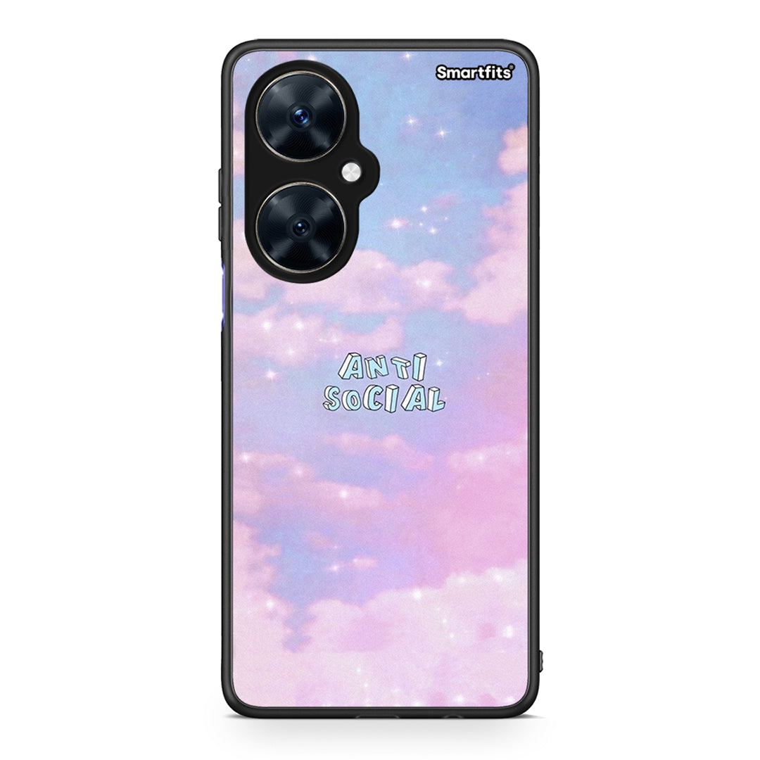 Huawei Nova 11i Anti Social Θήκη Αγίου Βαλεντίνου από τη Smartfits με σχέδιο στο πίσω μέρος και μαύρο περίβλημα | Smartphone case with colorful back and black bezels by Smartfits