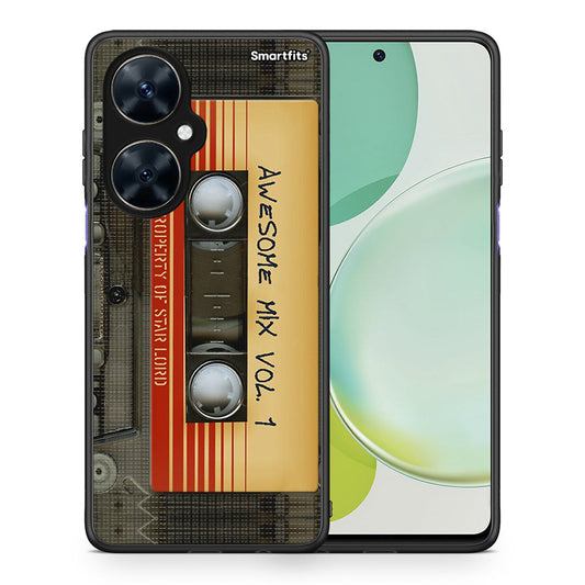 Θήκη Huawei Nova 11i Awesome Mix από τη Smartfits με σχέδιο στο πίσω μέρος και μαύρο περίβλημα | Huawei Nova 11i Awesome Mix case with colorful back and black bezels