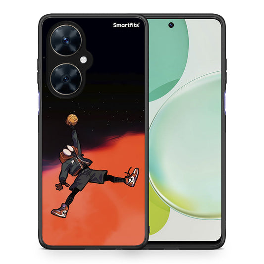 Θήκη Huawei Nova 11i Basketball Hero από τη Smartfits με σχέδιο στο πίσω μέρος και μαύρο περίβλημα | Huawei Nova 11i Basketball Hero case with colorful back and black bezels