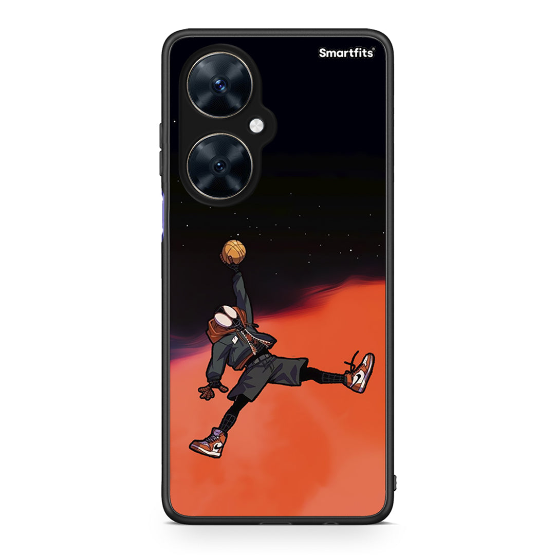 Huawei Nova 11i Basketball Hero θήκη από τη Smartfits με σχέδιο στο πίσω μέρος και μαύρο περίβλημα | Smartphone case with colorful back and black bezels by Smartfits