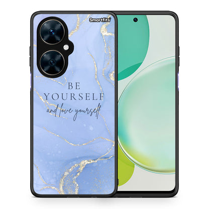 Θήκη Huawei Nova 11i Be Yourself από τη Smartfits με σχέδιο στο πίσω μέρος και μαύρο περίβλημα | Huawei Nova 11i Be Yourself case with colorful back and black bezels