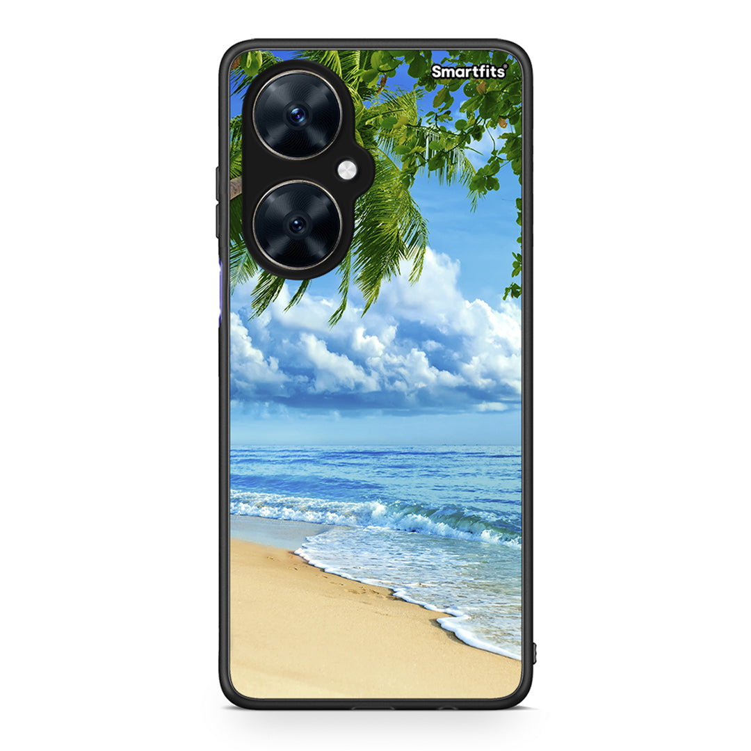 Huawei Nova 11i Beautiful Beach θήκη από τη Smartfits με σχέδιο στο πίσω μέρος και μαύρο περίβλημα | Smartphone case with colorful back and black bezels by Smartfits