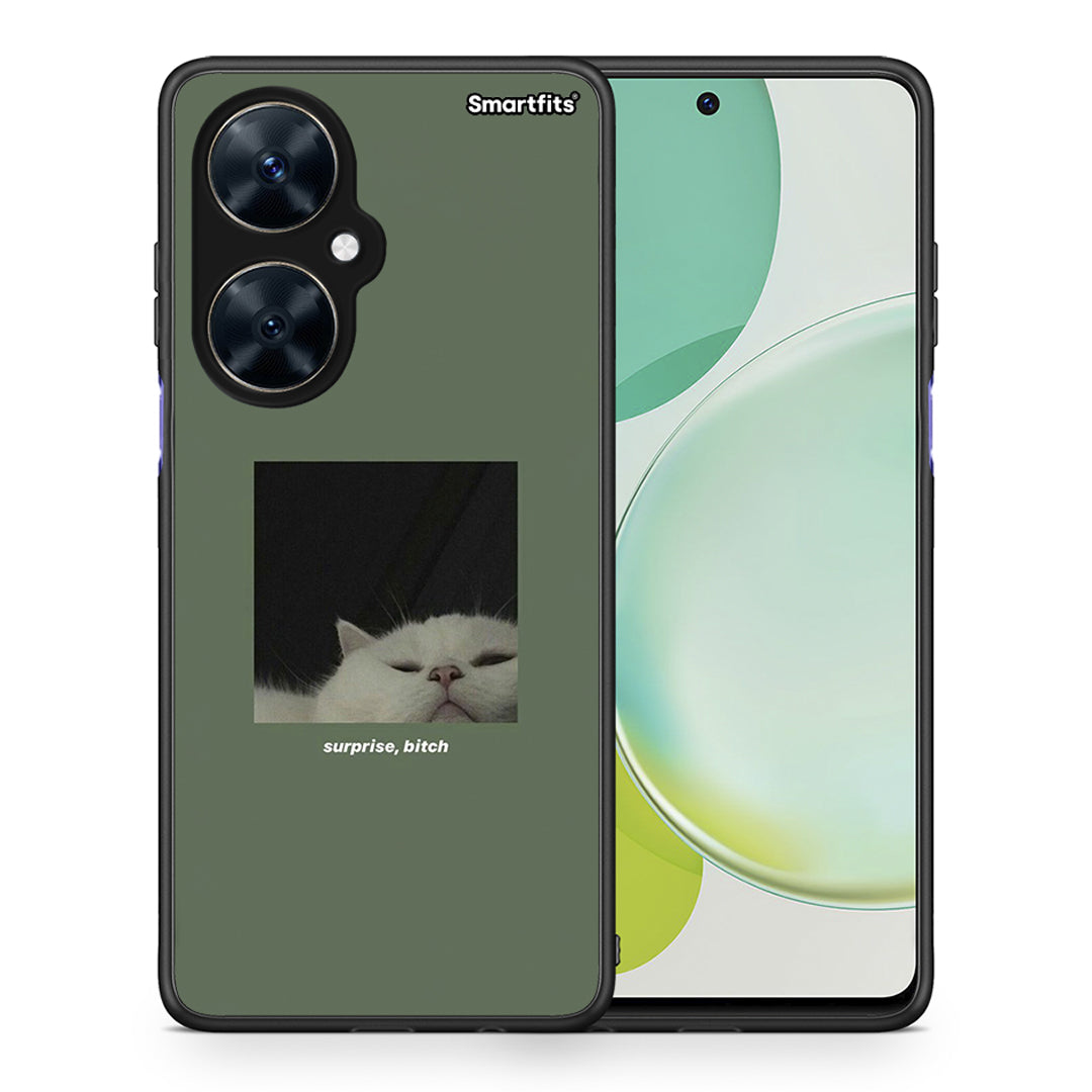 Θήκη Huawei Nova 11i Bitch Surprise από τη Smartfits με σχέδιο στο πίσω μέρος και μαύρο περίβλημα | Huawei Nova 11i Bitch Surprise case with colorful back and black bezels