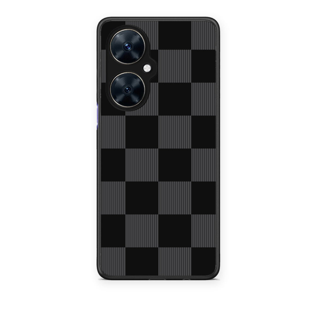 Θήκη Huawei Nova 11i Black and Charcoal Striped Checks από τη Smartfits με σχέδιο στο πίσω μέρος και μαύρο περίβλημα | Huawei Nova 11i Black and Charcoal Striped Checks case with colorful back and black bezels