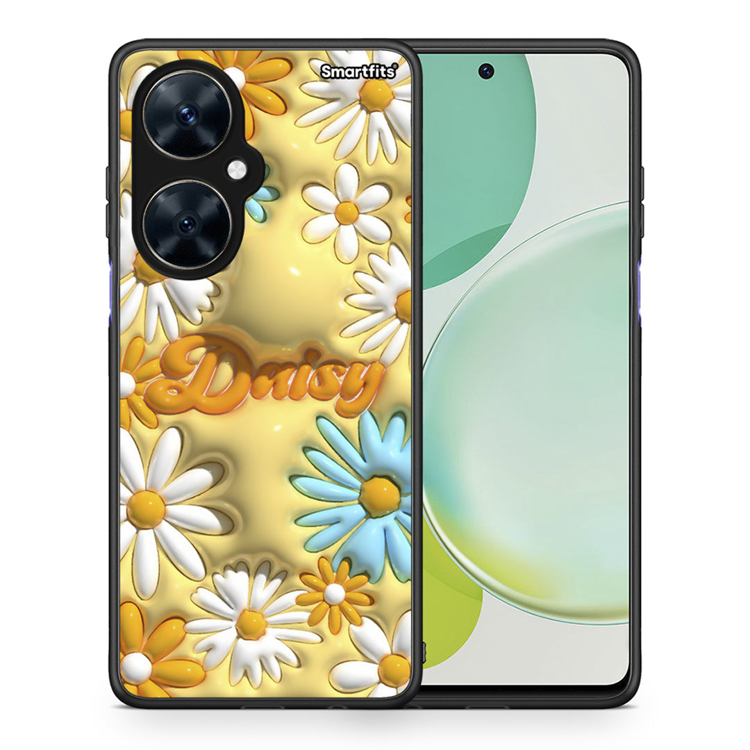Θήκη Huawei Nova 11i Bubble Daisies από τη Smartfits με σχέδιο στο πίσω μέρος και μαύρο περίβλημα | Huawei Nova 11i Bubble Daisies case with colorful back and black bezels