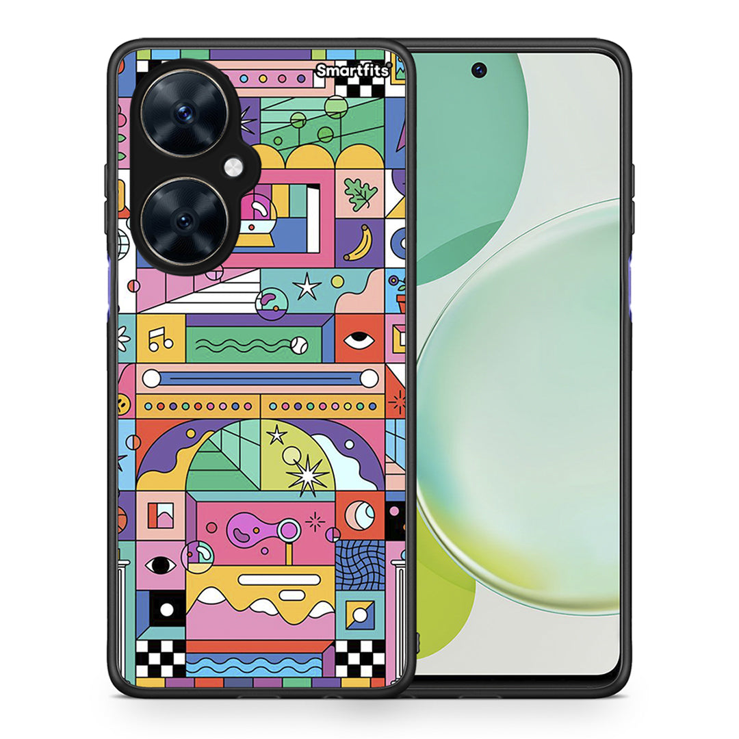 Θήκη Huawei Nova 11i Bubbles Soap από τη Smartfits με σχέδιο στο πίσω μέρος και μαύρο περίβλημα | Huawei Nova 11i Bubbles Soap case with colorful back and black bezels