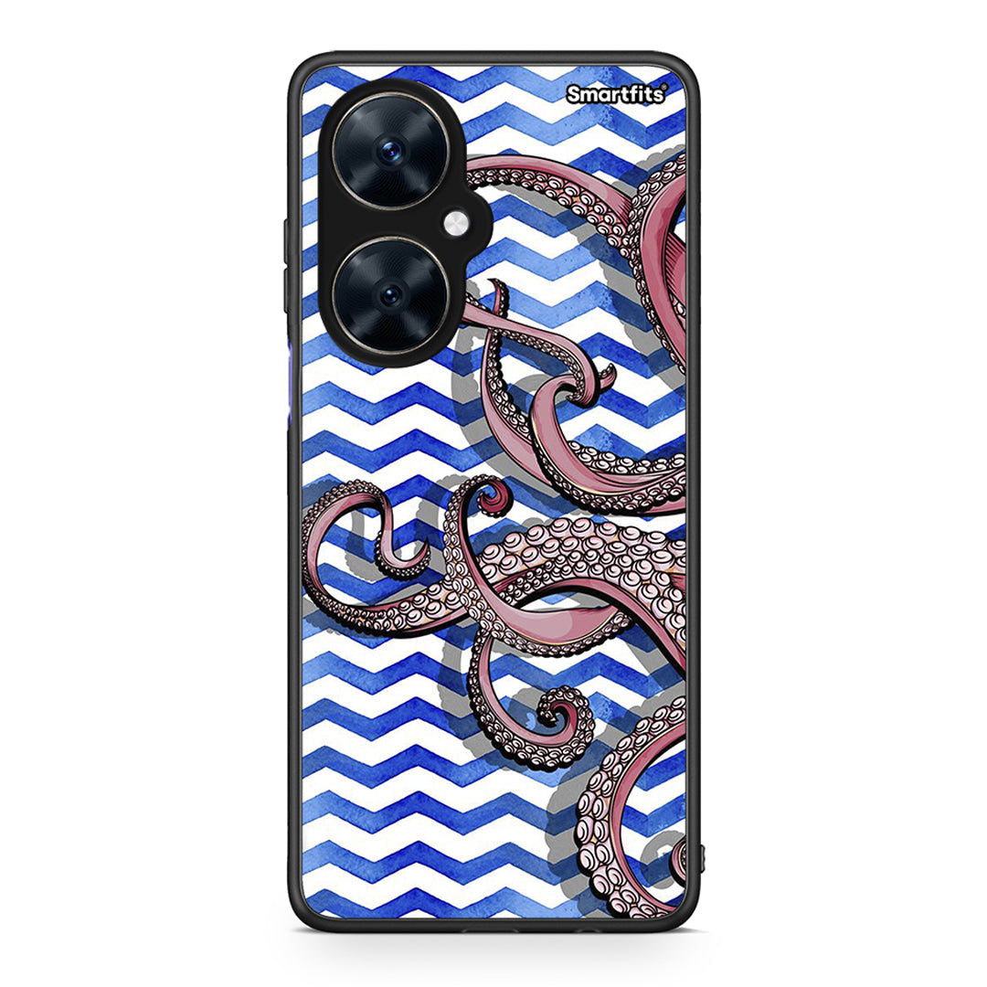 Huawei Nova 11i Chevron Devilfish θήκη από τη Smartfits με σχέδιο στο πίσω μέρος και μαύρο περίβλημα | Smartphone case with colorful back and black bezels by Smartfits
