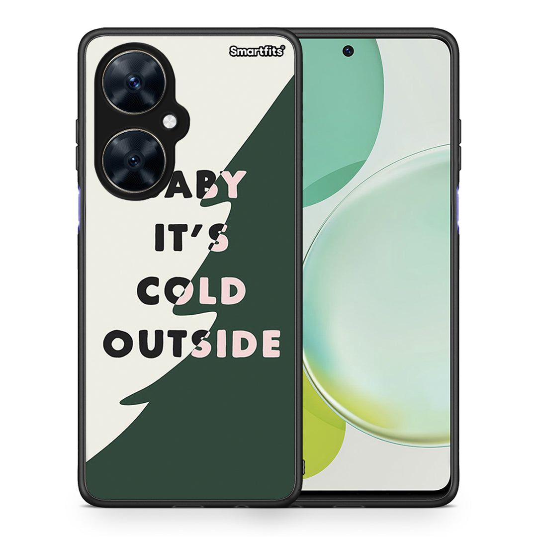 Θήκη Huawei Nova 11i Cold Outside από τη Smartfits με σχέδιο στο πίσω μέρος και μαύρο περίβλημα | Huawei Nova 11i Cold Outside case with colorful back and black bezels