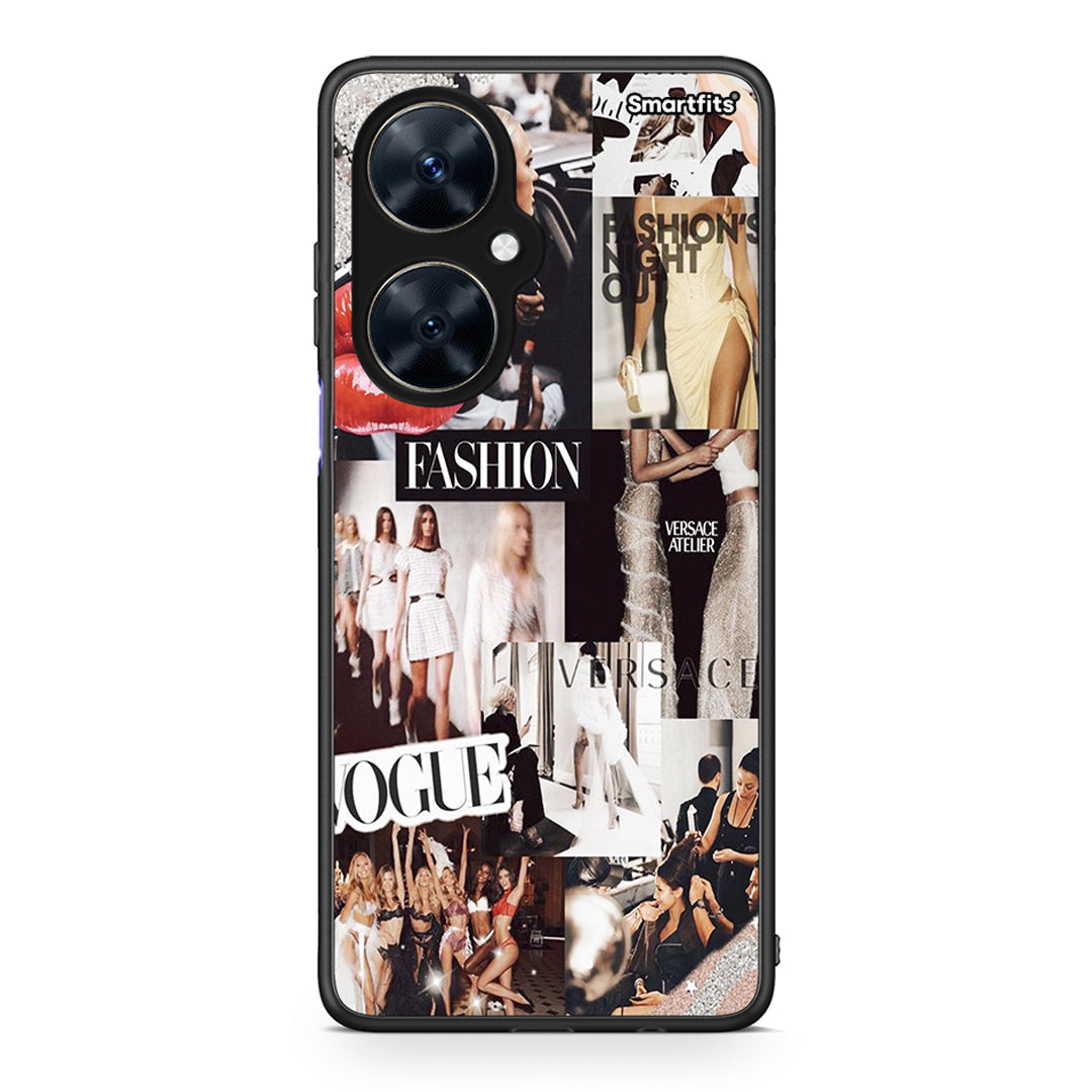 Huawei Nova 11i Collage Fashion Θήκη Αγίου Βαλεντίνου από τη Smartfits με σχέδιο στο πίσω μέρος και μαύρο περίβλημα | Smartphone case with colorful back and black bezels by Smartfits