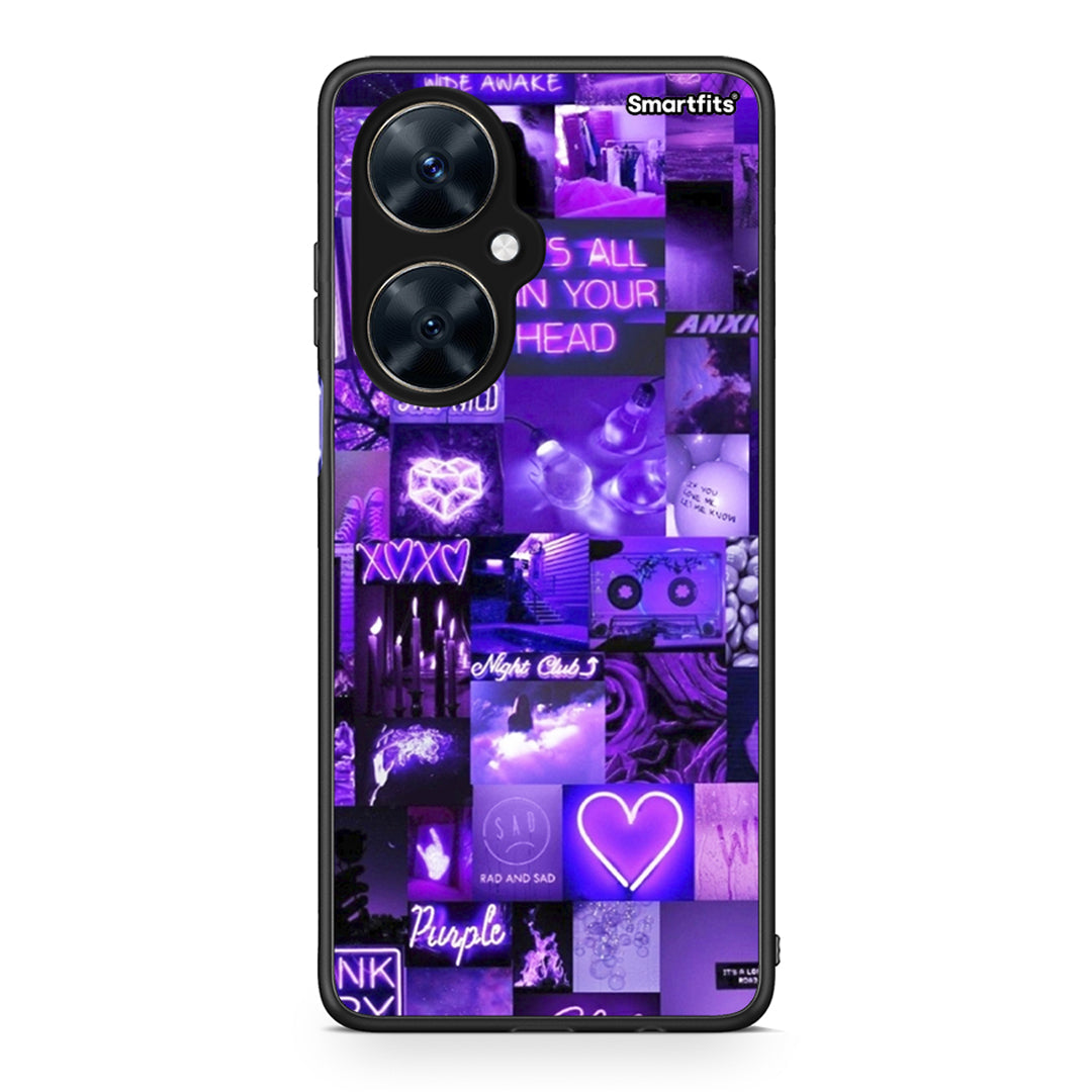 Huawei Nova 11i Collage Stay Wild Θήκη Αγίου Βαλεντίνου από τη Smartfits με σχέδιο στο πίσω μέρος και μαύρο περίβλημα | Smartphone case with colorful back and black bezels by Smartfits