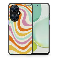 Thumbnail for Θήκη Huawei Nova 11i Colourful Waves από τη Smartfits με σχέδιο στο πίσω μέρος και μαύρο περίβλημα | Huawei Nova 11i Colourful Waves case with colorful back and black bezels