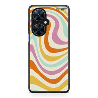 Thumbnail for Huawei Nova 11i Colourful Waves θήκη από τη Smartfits με σχέδιο στο πίσω μέρος και μαύρο περίβλημα | Smartphone case with colorful back and black bezels by Smartfits