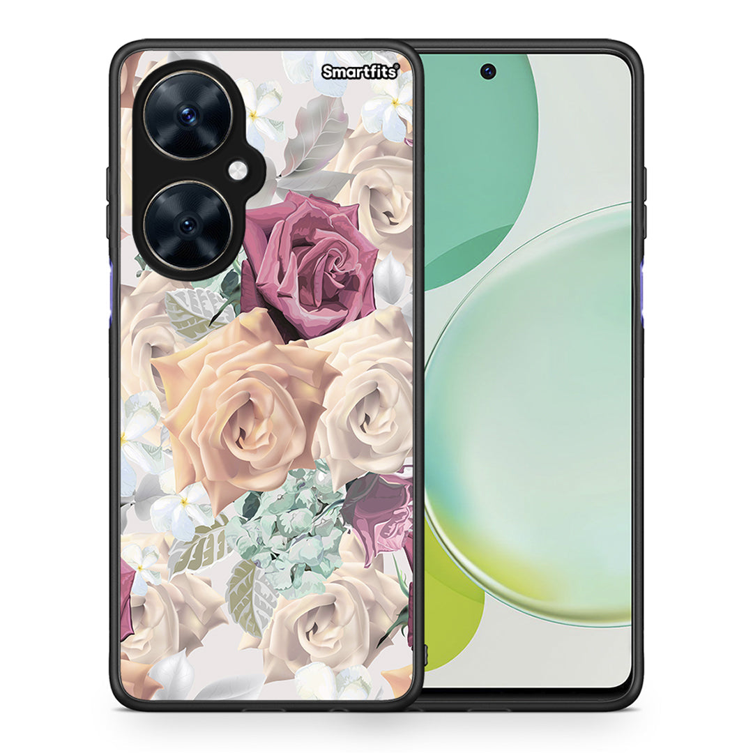 Θήκη Huawei Nova 11i Bouquet Floral από τη Smartfits με σχέδιο στο πίσω μέρος και μαύρο περίβλημα | Huawei Nova 11i Bouquet Floral case with colorful back and black bezels