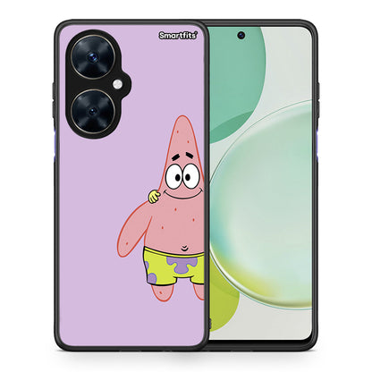 Θήκη Huawei Nova 11i Friends Patrick από τη Smartfits με σχέδιο στο πίσω μέρος και μαύρο περίβλημα | Huawei Nova 11i Friends Patrick case with colorful back and black bezels