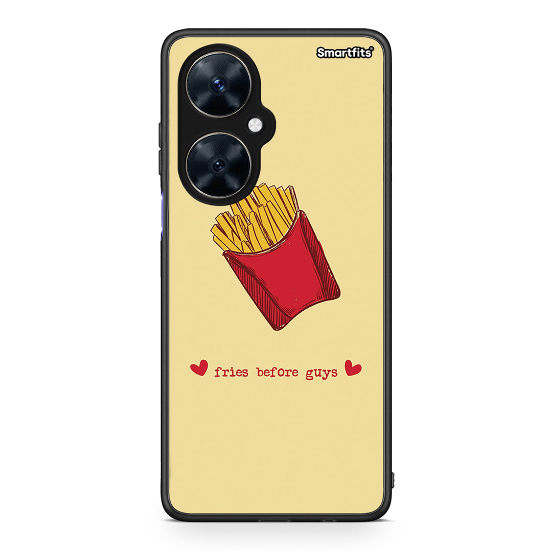 Huawei Nova 11i Fries Before Guys Θήκη Αγίου Βαλεντίνου από τη Smartfits με σχέδιο στο πίσω μέρος και μαύρο περίβλημα | Smartphone case with colorful back and black bezels by Smartfits