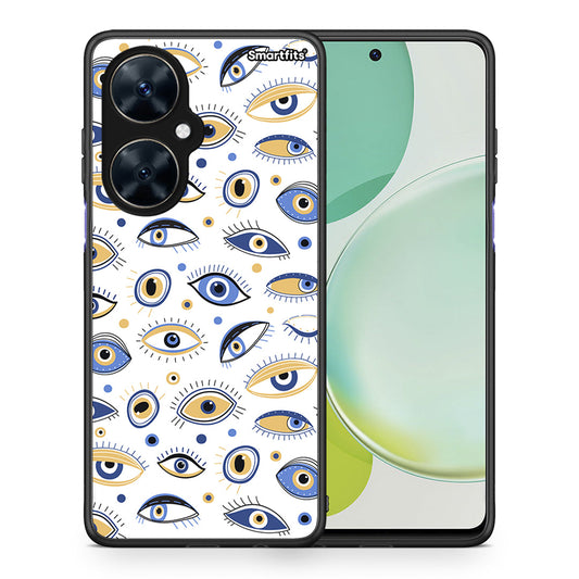 Θήκη Huawei Nova 11i Ftou Ftou από τη Smartfits με σχέδιο στο πίσω μέρος και μαύρο περίβλημα | Huawei Nova 11i Ftou Ftou case with colorful back and black bezels