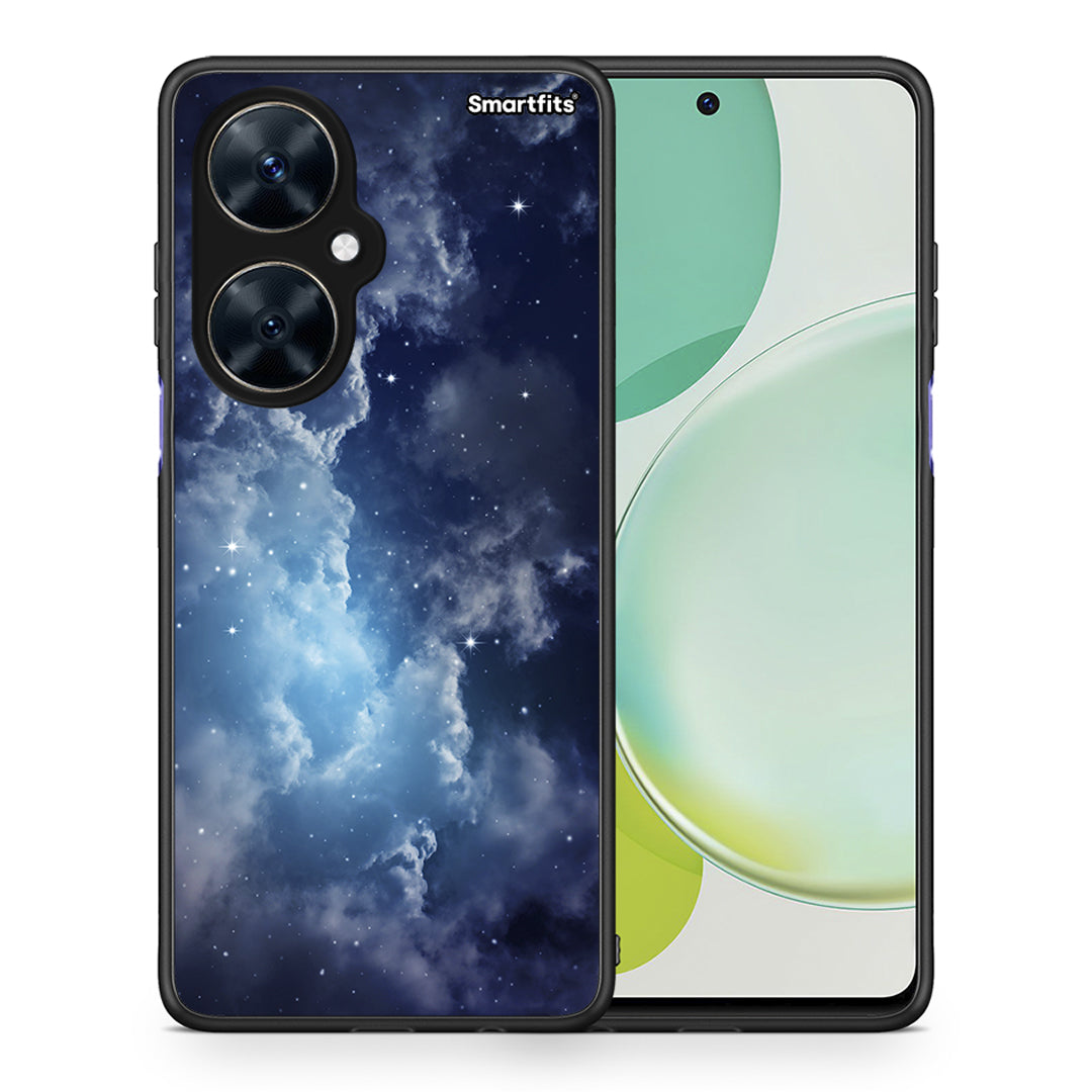 Θήκη Huawei Nova 11i Blue Sky Galaxy από τη Smartfits με σχέδιο στο πίσω μέρος και μαύρο περίβλημα | Huawei Nova 11i Blue Sky Galaxy case with colorful back and black bezels