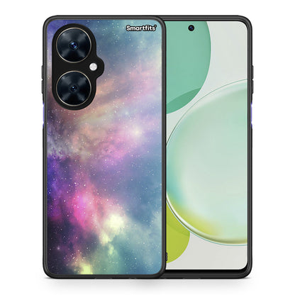 Θήκη Huawei Nova 11i Rainbow Galaxy από τη Smartfits με σχέδιο στο πίσω μέρος και μαύρο περίβλημα | Huawei Nova 11i Rainbow Galaxy case with colorful back and black bezels