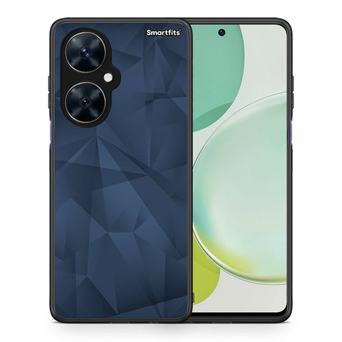 Θήκη Huawei Nova 11i Blue Abstract Geometric από τη Smartfits με σχέδιο στο πίσω μέρος και μαύρο περίβλημα | Huawei Nova 11i Blue Abstract Geometric case with colorful back and black bezels