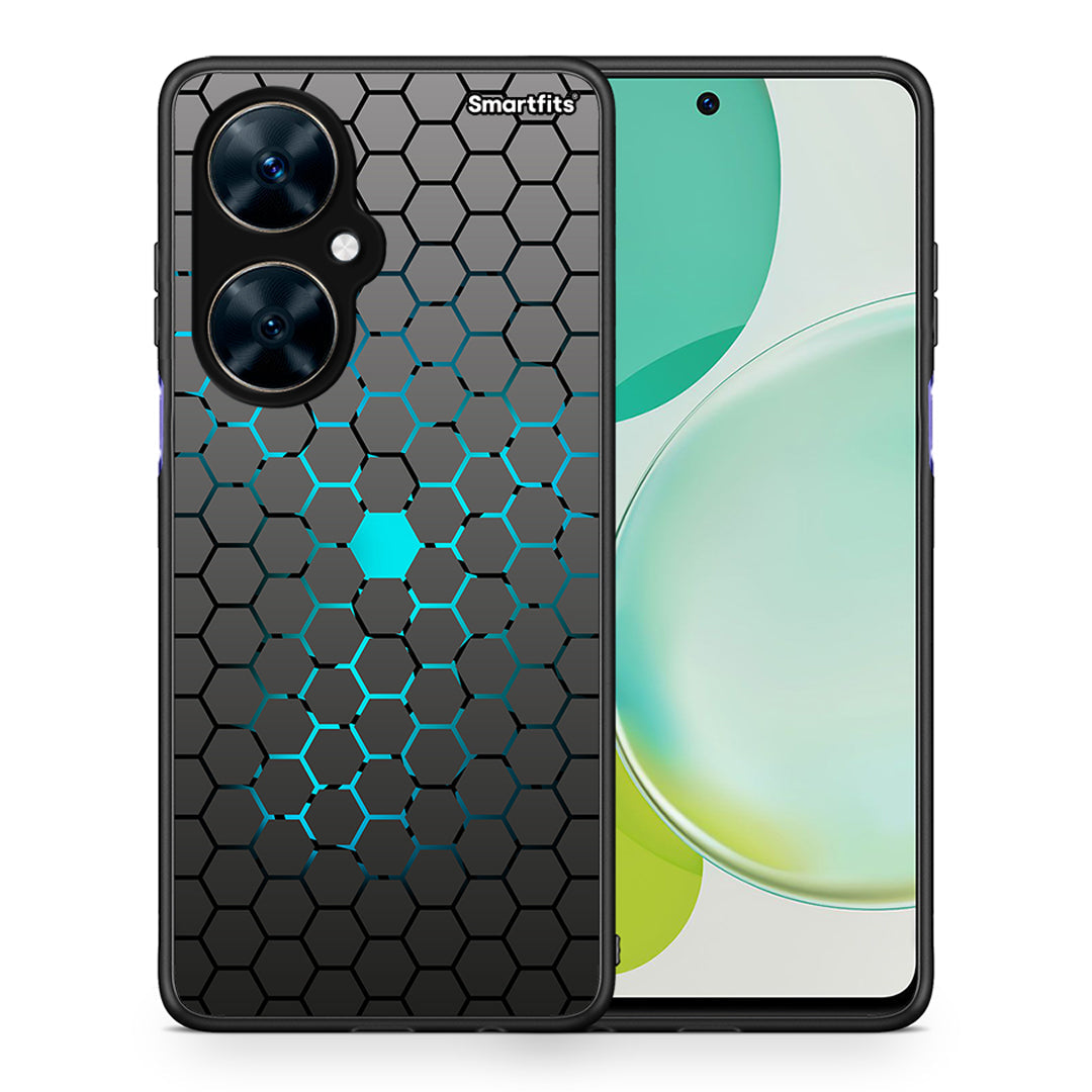 Θήκη Huawei Nova 11i Hexagonal Geometric από τη Smartfits με σχέδιο στο πίσω μέρος και μαύρο περίβλημα | Huawei Nova 11i Hexagonal Geometric case with colorful back and black bezels