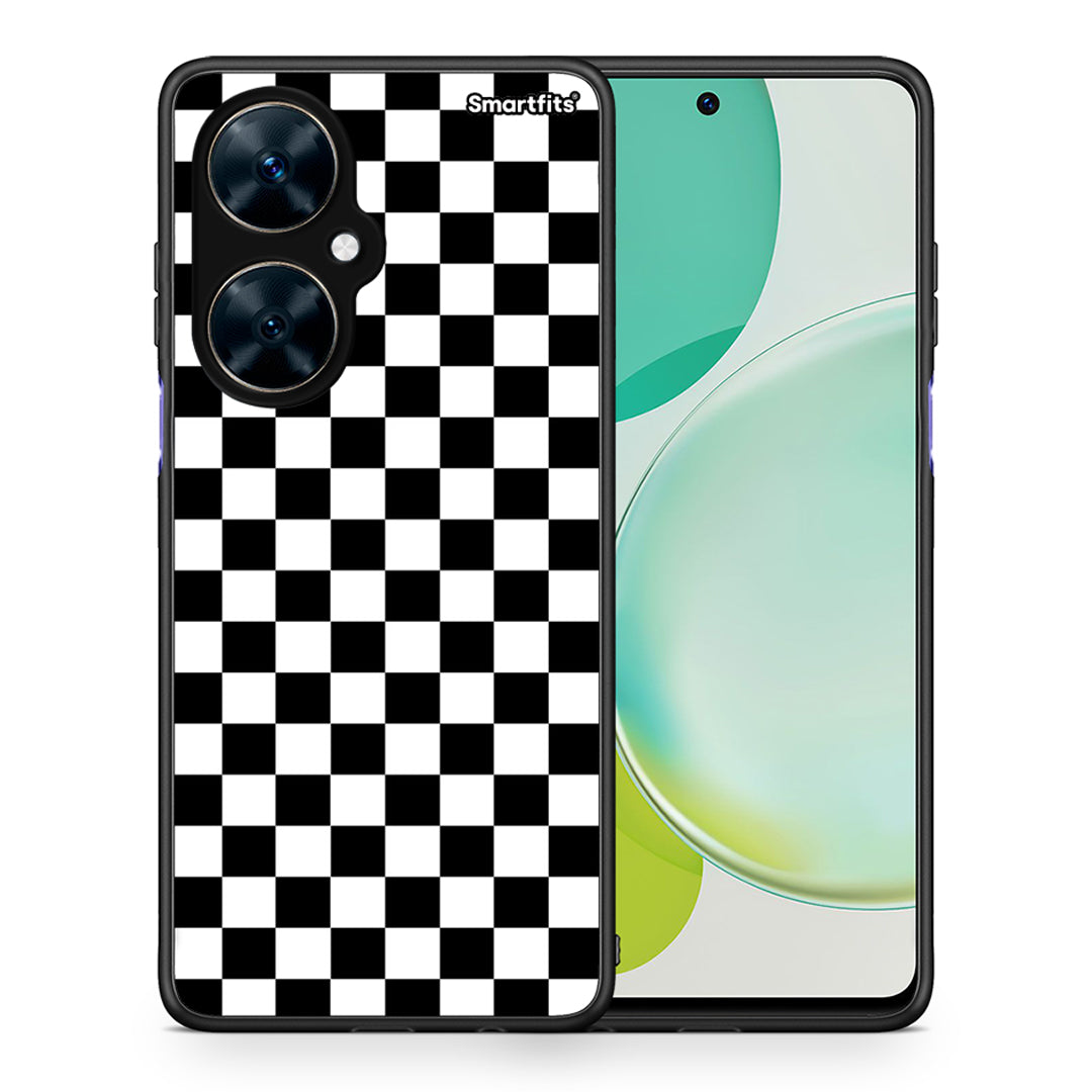 Θήκη Huawei Nova 11i Squares Geometric από τη Smartfits με σχέδιο στο πίσω μέρος και μαύρο περίβλημα | Huawei Nova 11i Squares Geometric case with colorful back and black bezels