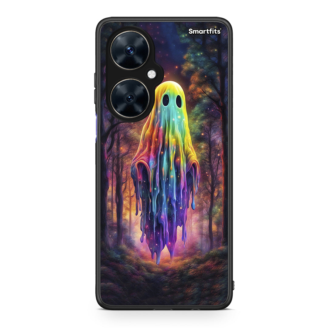 Huawei Nova 11i Halloween Ghost θήκη από τη Smartfits με σχέδιο στο πίσω μέρος και μαύρο περίβλημα | Smartphone case with colorful back and black bezels by Smartfits