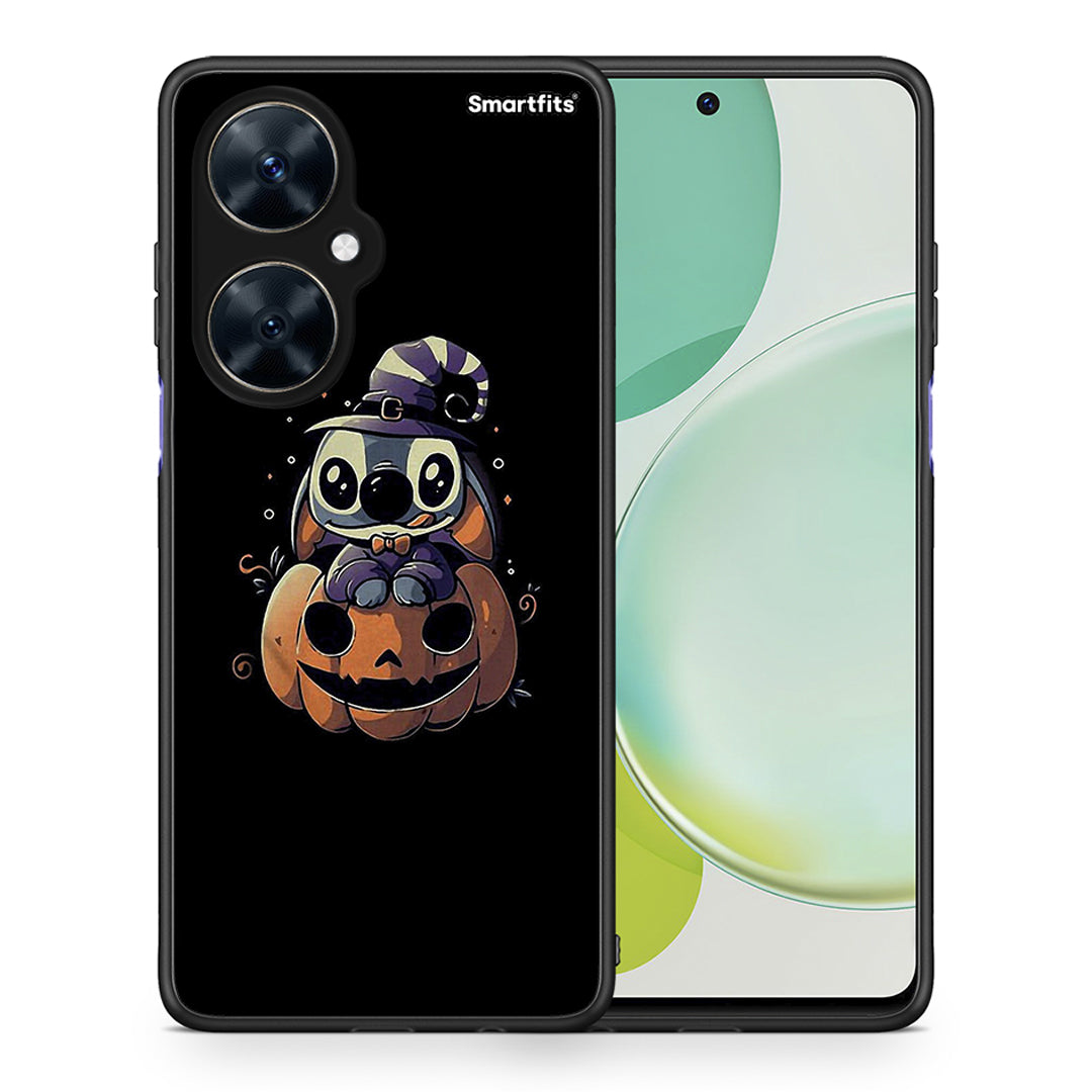 Θήκη Huawei Nova 11i Halloween Stitch από τη Smartfits με σχέδιο στο πίσω μέρος και μαύρο περίβλημα | Huawei Nova 11i Halloween Stitch case with colorful back and black bezels