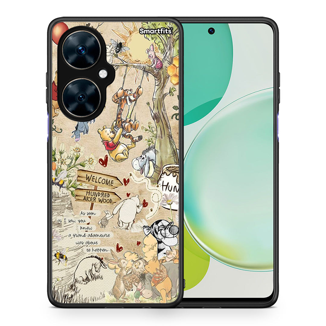 Θήκη Huawei Nova 11i Happy Friends από τη Smartfits με σχέδιο στο πίσω μέρος και μαύρο περίβλημα | Huawei Nova 11i Happy Friends case with colorful back and black bezels