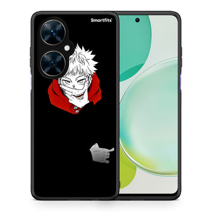 Θήκη Huawei Nova 11i Itadori Anime από τη Smartfits με σχέδιο στο πίσω μέρος και μαύρο περίβλημα | Huawei Nova 11i Itadori Anime case with colorful back and black bezels