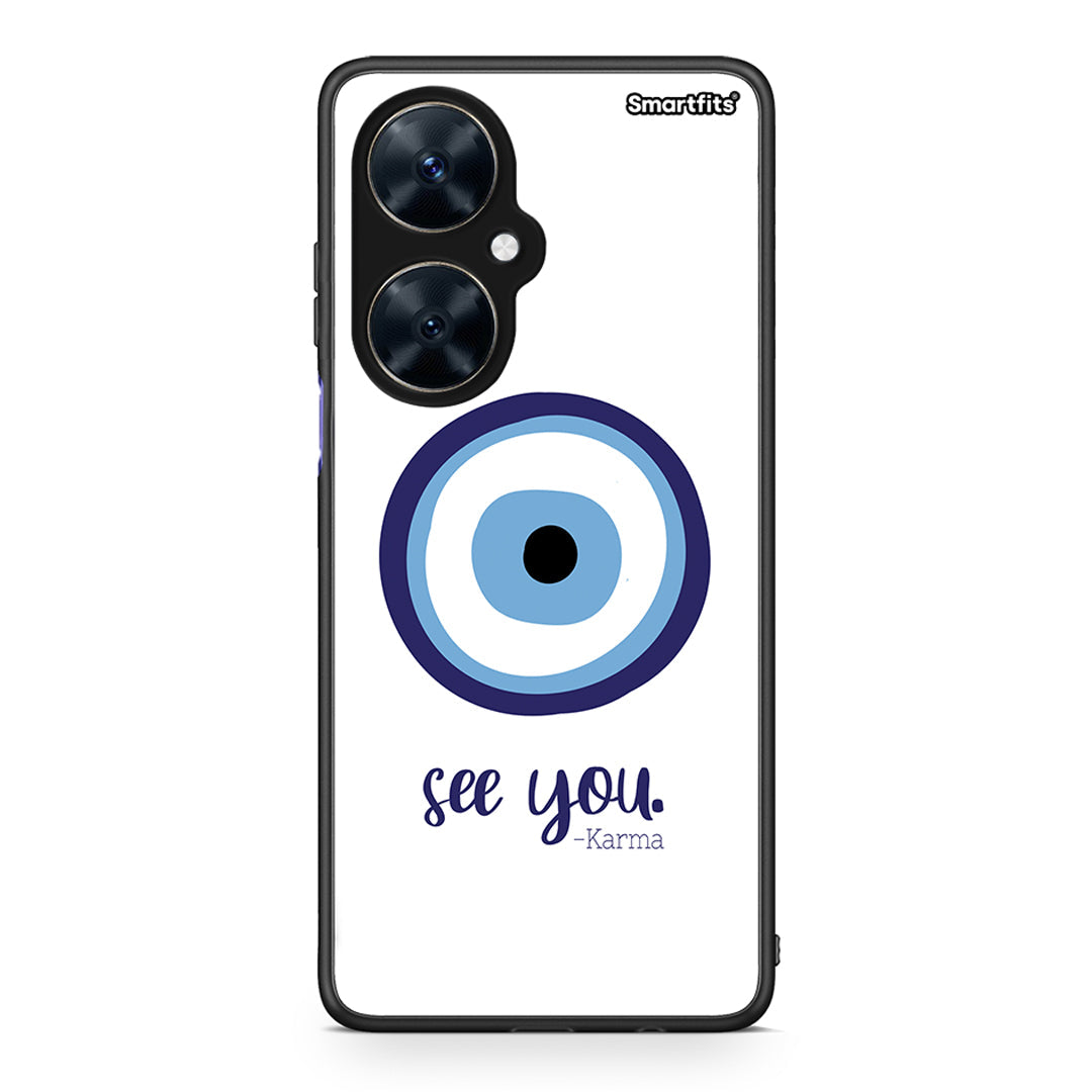 Huawei Nova 11i Karma Says θήκη από τη Smartfits με σχέδιο στο πίσω μέρος και μαύρο περίβλημα | Smartphone case with colorful back and black bezels by Smartfits
