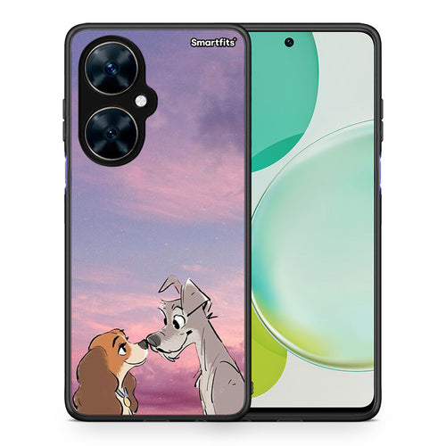 Θήκη Huawei Nova 11i Lady And Tramp από τη Smartfits με σχέδιο στο πίσω μέρος και μαύρο περίβλημα | Huawei Nova 11i Lady And Tramp case with colorful back and black bezels