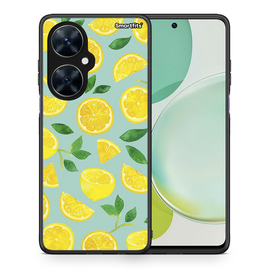 Θήκη Huawei Nova 11i Lemons από τη Smartfits με σχέδιο στο πίσω μέρος και μαύρο περίβλημα | Huawei Nova 11i Lemons case with colorful back and black bezels