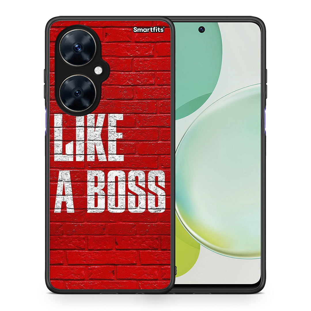 Θήκη Huawei Nova 11i Like A Boss από τη Smartfits με σχέδιο στο πίσω μέρος και μαύρο περίβλημα | Huawei Nova 11i Like A Boss case with colorful back and black bezels