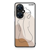 Thumbnail for Huawei Nova 11i LineArt Woman θήκη από τη Smartfits με σχέδιο στο πίσω μέρος και μαύρο περίβλημα | Smartphone case with colorful back and black bezels by Smartfits