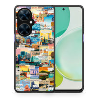 Thumbnail for Θήκη Huawei Nova 11i Live To Travel από τη Smartfits με σχέδιο στο πίσω μέρος και μαύρο περίβλημα | Huawei Nova 11i Live To Travel case with colorful back and black bezels