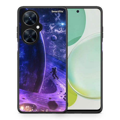 Θήκη Huawei Nova 11i Lost Astronaut από τη Smartfits με σχέδιο στο πίσω μέρος και μαύρο περίβλημα | Huawei Nova 11i Lost Astronaut case with colorful back and black bezels