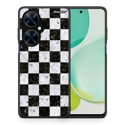 Θήκη Huawei Nova 11i Square Geometric Marble από τη Smartfits με σχέδιο στο πίσω μέρος και μαύρο περίβλημα | Huawei Nova 11i Square Geometric Marble case with colorful back and black bezels