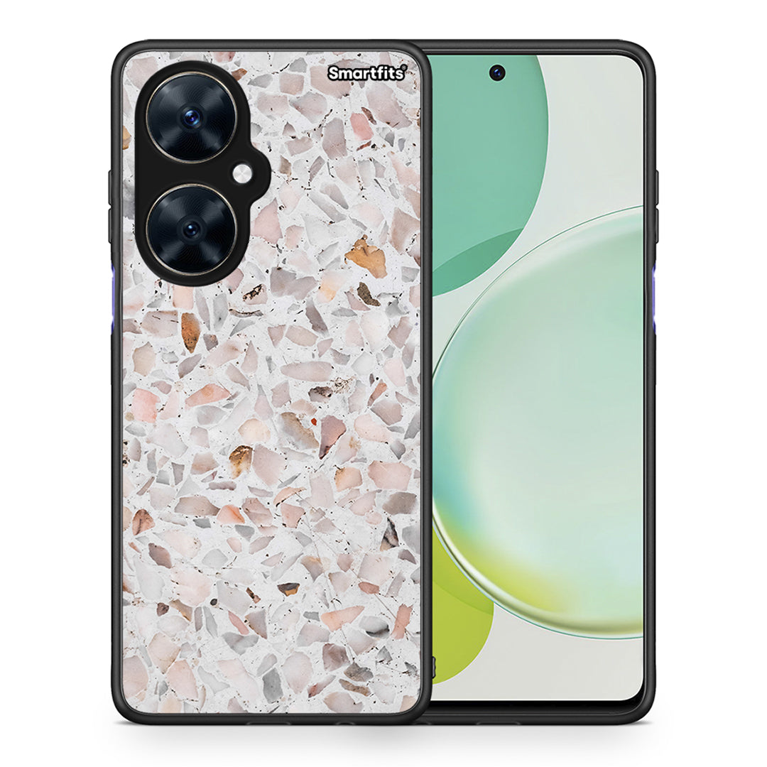 Θήκη Huawei Nova 11i Marble Terrazzo από τη Smartfits με σχέδιο στο πίσω μέρος και μαύρο περίβλημα | Huawei Nova 11i Marble Terrazzo case with colorful back and black bezels