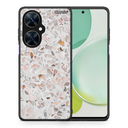 Θήκη Huawei Nova 11i Marble Terrazzo από τη Smartfits με σχέδιο στο πίσω μέρος και μαύρο περίβλημα | Huawei Nova 11i Marble Terrazzo case with colorful back and black bezels