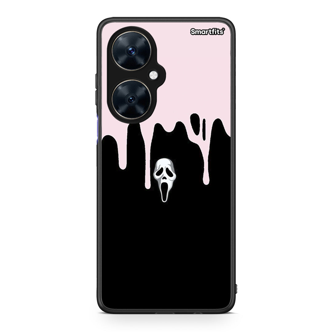 Huawei Nova 11i Melting Halloween Mask Θήκη από τη Smartfits με σχέδιο στο πίσω μέρος και μαύρο περίβλημα | Smartphone case with colorful back and black bezels by Smartfits