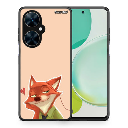 Θήκη Huawei Nova 11i Nick Wilde And Judy Hopps Love 1 από τη Smartfits με σχέδιο στο πίσω μέρος και μαύρο περίβλημα | Huawei Nova 11i Nick Wilde And Judy Hopps Love 1 case with colorful back and black bezels