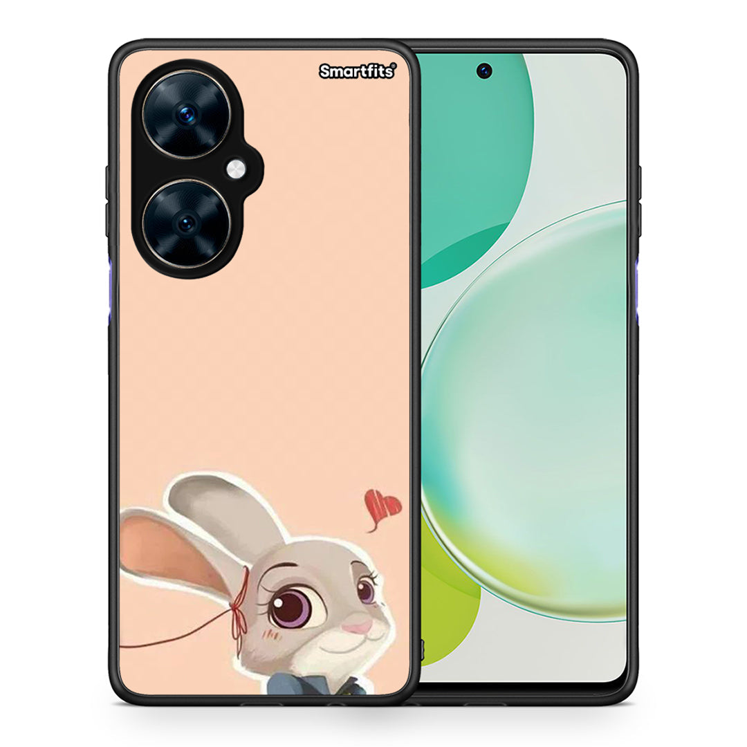 Θήκη Huawei Nova 11i Nick Wilde And Judy Hopps Love 2 από τη Smartfits με σχέδιο στο πίσω μέρος και μαύρο περίβλημα | Huawei Nova 11i Nick Wilde And Judy Hopps Love 2 case with colorful back and black bezels