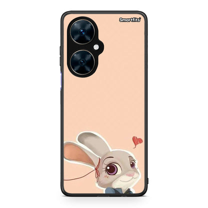 Huawei Nova 11i Nick Wilde And Judy Hopps Love 2 θήκη από τη Smartfits με σχέδιο στο πίσω μέρος και μαύρο περίβλημα | Smartphone case with colorful back and black bezels by Smartfits