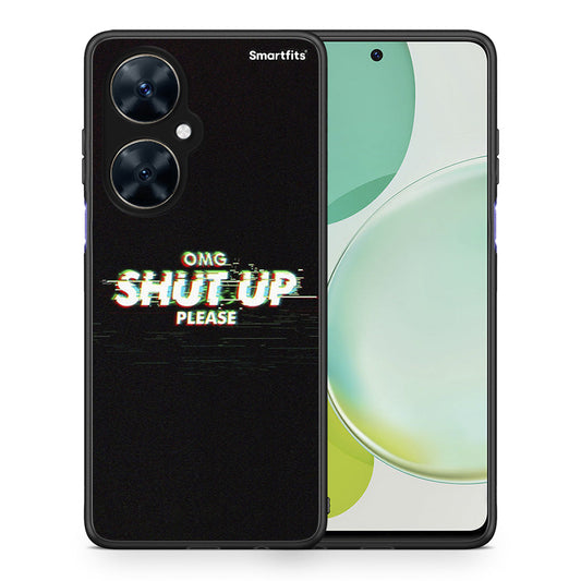 Θήκη Huawei Nova 11i OMG ShutUp από τη Smartfits με σχέδιο στο πίσω μέρος και μαύρο περίβλημα | Huawei Nova 11i OMG ShutUp case with colorful back and black bezels