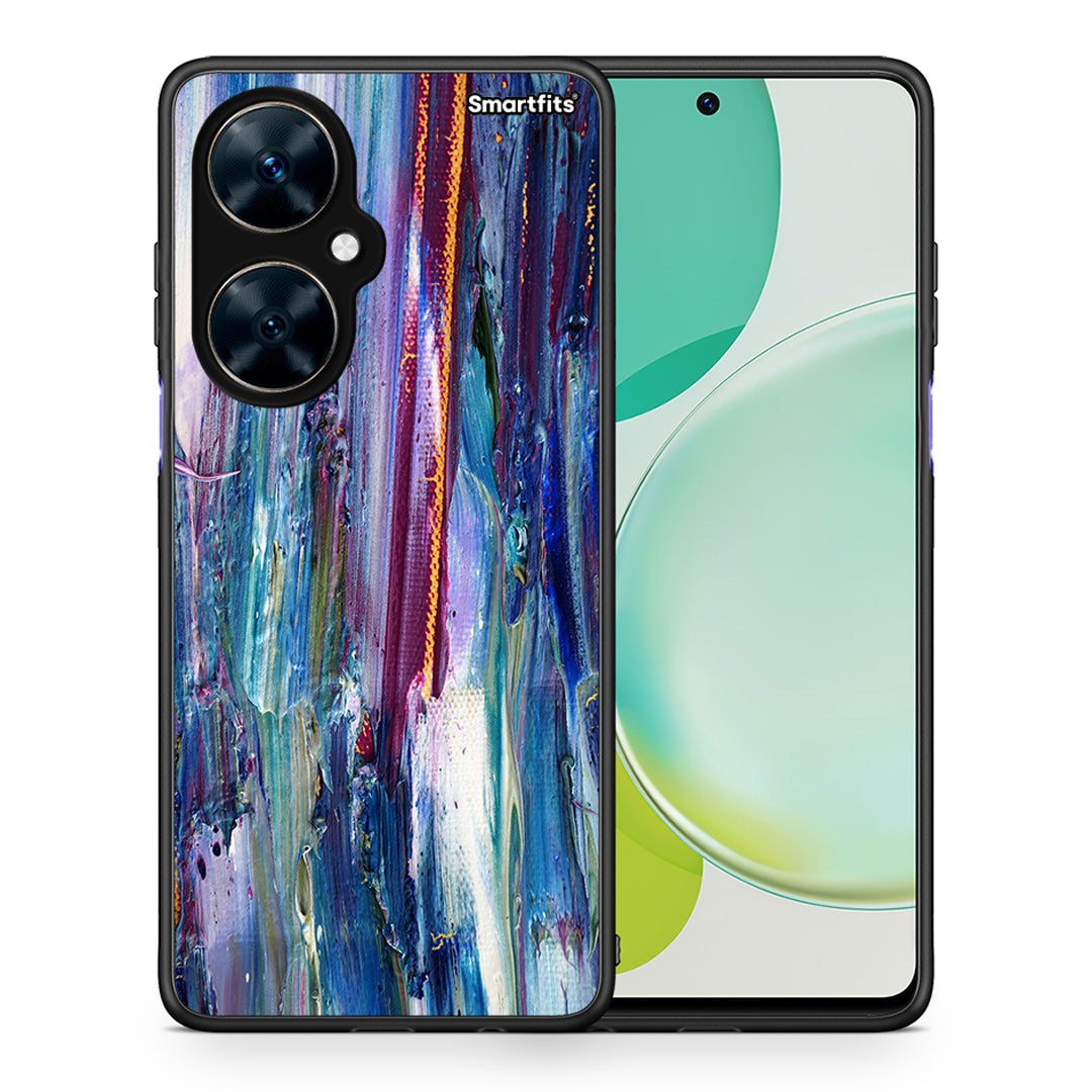 Θήκη Huawei Nova 11i Winter Paint από τη Smartfits με σχέδιο στο πίσω μέρος και μαύρο περίβλημα | Huawei Nova 11i Winter Paint case with colorful back and black bezels