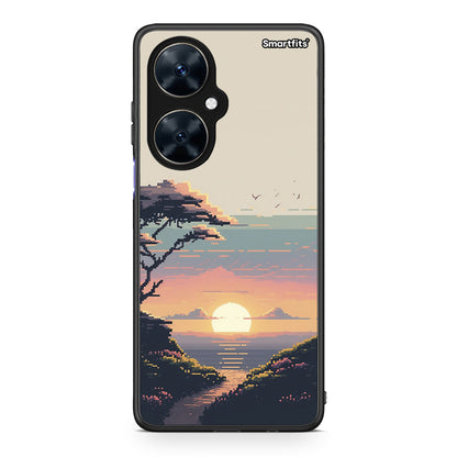 Huawei Nova 11i Pixel Sunset Θήκη από τη Smartfits με σχέδιο στο πίσω μέρος και μαύρο περίβλημα | Smartphone case with colorful back and black bezels by Smartfits