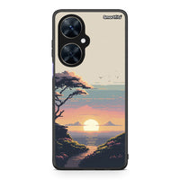 Thumbnail for Huawei Nova 11i Pixel Sunset Θήκη από τη Smartfits με σχέδιο στο πίσω μέρος και μαύρο περίβλημα | Smartphone case with colorful back and black bezels by Smartfits