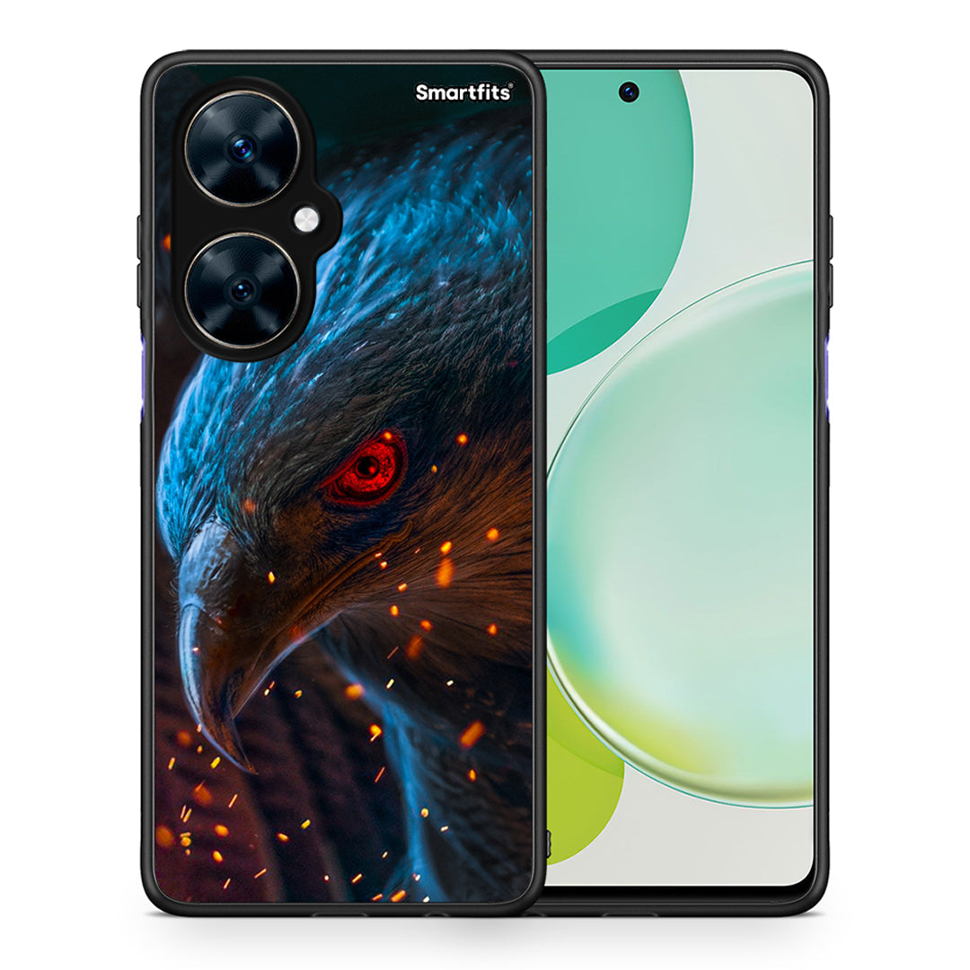 Θήκη Huawei Nova 11i Eagle PopArt από τη Smartfits με σχέδιο στο πίσω μέρος και μαύρο περίβλημα | Huawei Nova 11i Eagle PopArt case with colorful back and black bezels