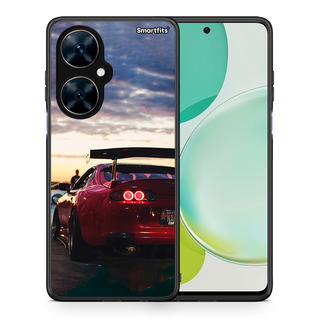 Θήκη Huawei Nova 11i Racing Supra από τη Smartfits με σχέδιο στο πίσω μέρος και μαύρο περίβλημα | Huawei Nova 11i Racing Supra case with colorful back and black bezels