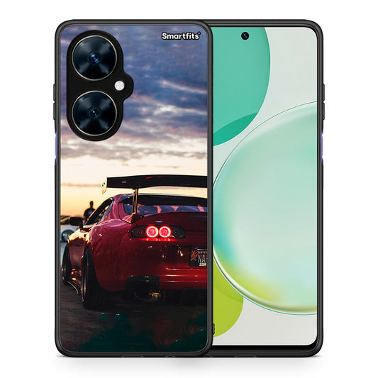 Θήκη Huawei Nova 11i Racing Supra από τη Smartfits με σχέδιο στο πίσω μέρος και μαύρο περίβλημα | Huawei Nova 11i Racing Supra case with colorful back and black bezels